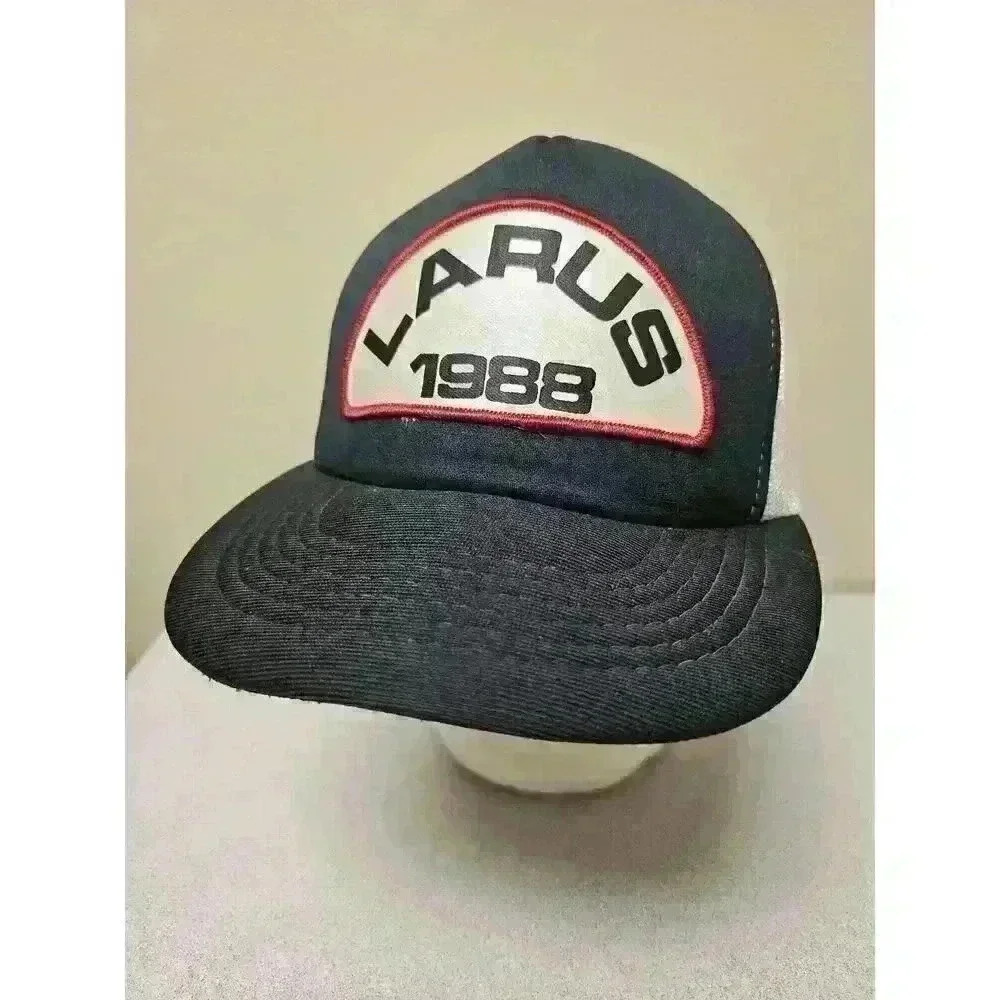 Vintage LARUS 1988 Trucker Hat Mesh Padded Patch